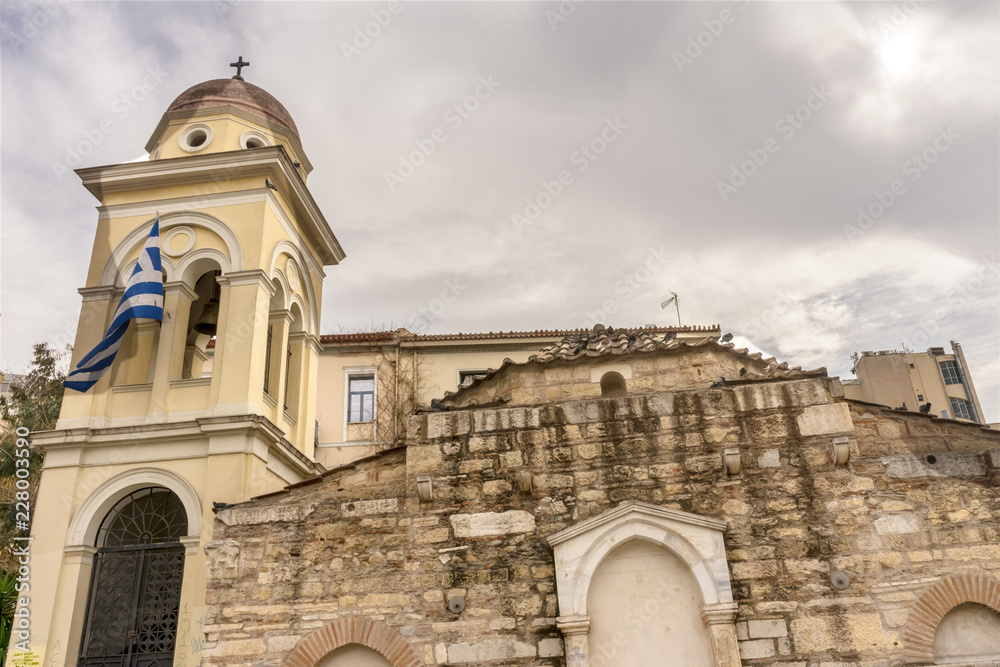 Fototapeta premium Church Pantanassa Monastery Byzantine Church Monastiraki Square Athens Greece