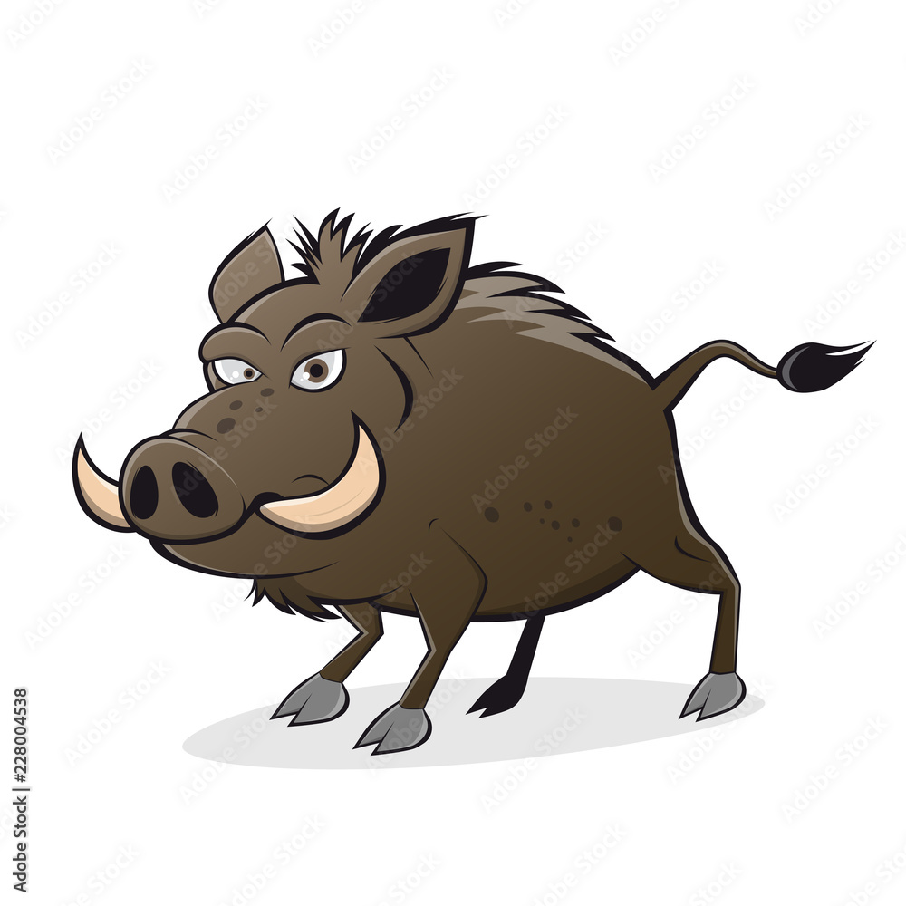 wildschwein cartoon clipart wildsau lustig Stock Vector | Adobe Stock