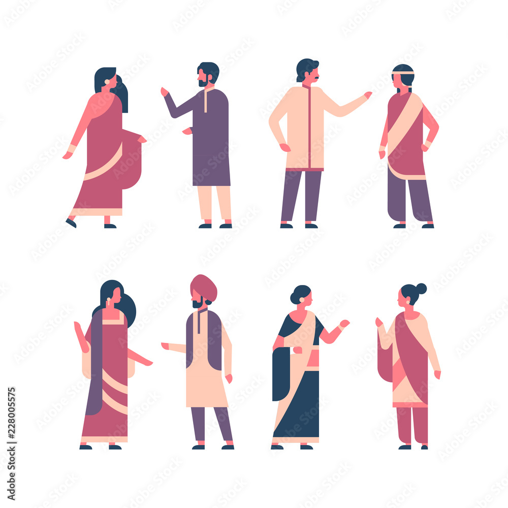set indian people group wearing national traditional clothes hindu man woman celebration concept male female cartoon character collection full length isolated horizontal flat vector illustration Stock Vector | Adobe Stock set indian people group wearing national traditional clothes hindu man woman celebration concept male female cartoon character collection full length isolated horizontal flat vector illustration Stock Vector | Adobe Stock