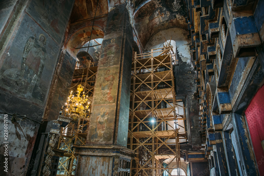 Old Orthodox Church in Rostov Veliky during restoration, Russia Old Orthodox Church in Rostov Veliky during restoration, Russia