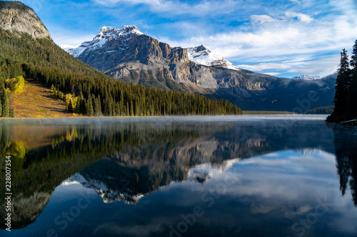 Early morning at Emerald Lake in Yoho National Park, British Colombia, canada