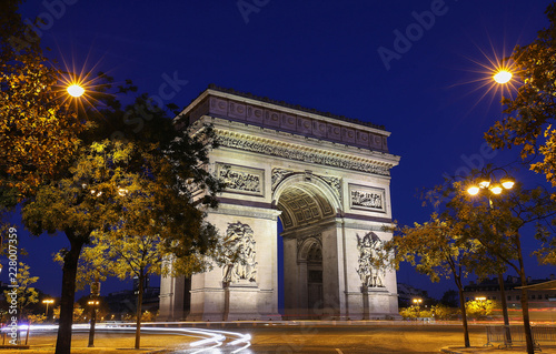 The Triumphal Arch in evening, Paris, France. © kovalenkovpetr