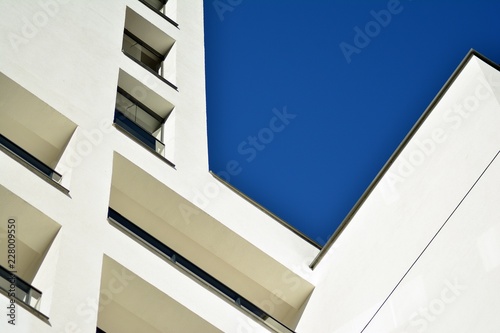 Facade of new residential building