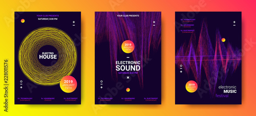 Electronic Music Posters with Sound Amplitude.