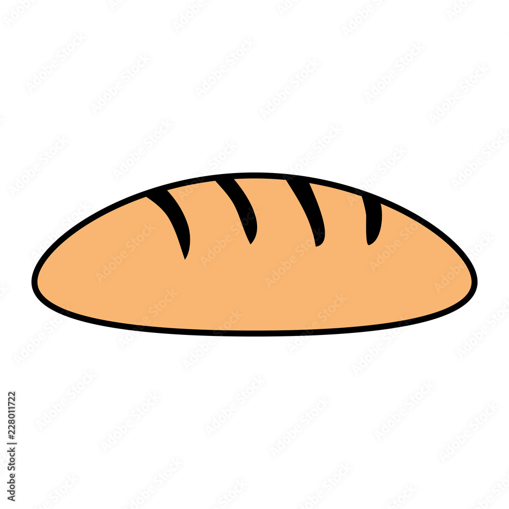 fresh bread isolated icon