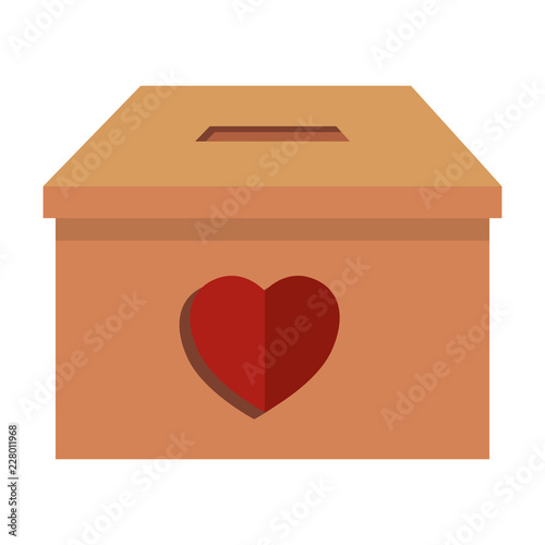 donation box with heart