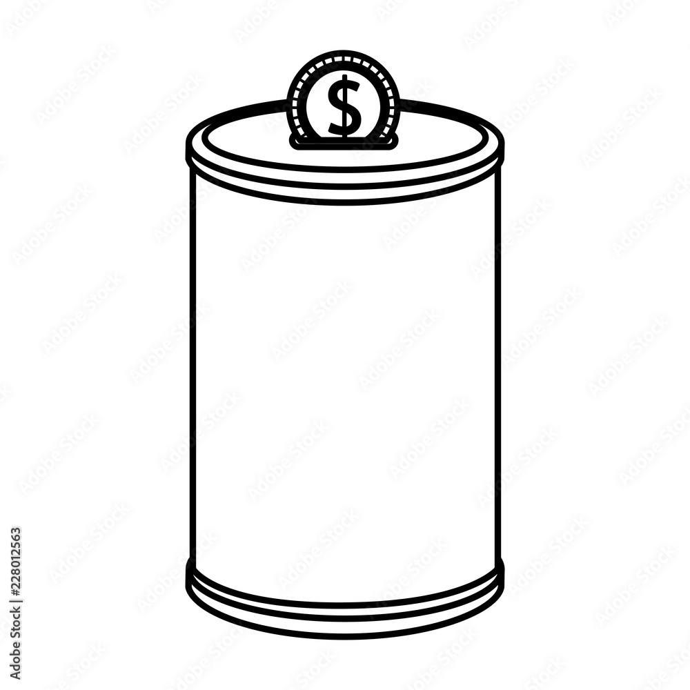 donation pot with coins donation pot with coins