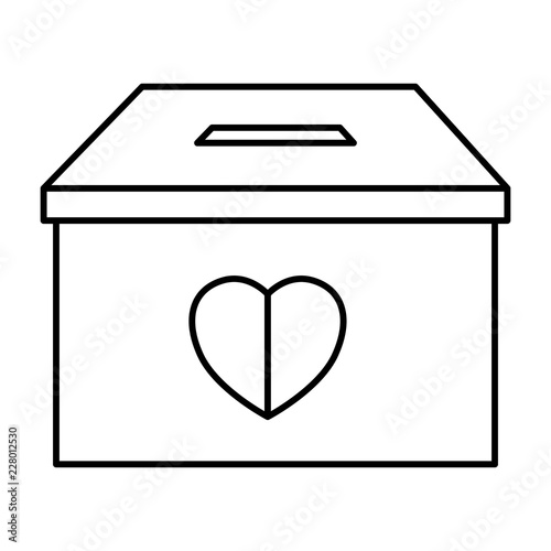 donation box with heart