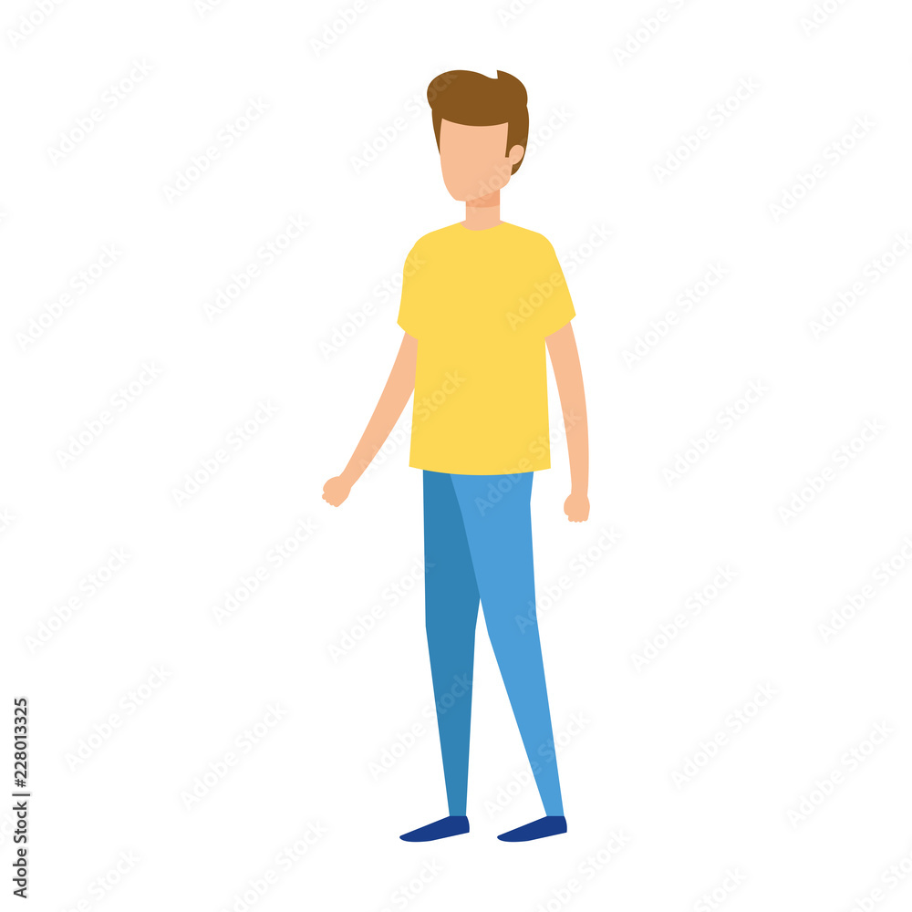 Fototapeta premium young and casual man character