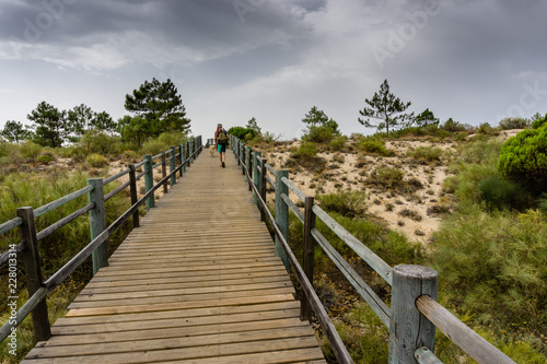 Public Beach access on Adao e Eva Beach on Castro Marim  Algarve Portugal.