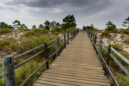 Public Beach access on Adao e Eva Beach on Castro Marim  Algarve Portugal.