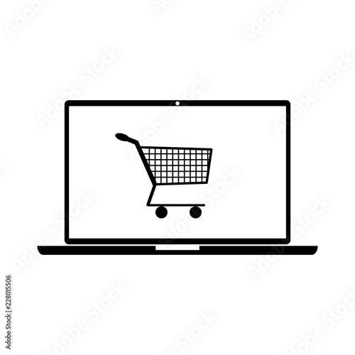 Online store icon, logo on white background