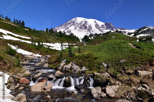 Edith Creek above Myrtle Falls, Mt Rainier NP near Paradise