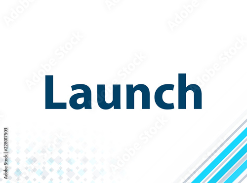 Fotografie Launch Modern Flat Design Blue Abstract Background