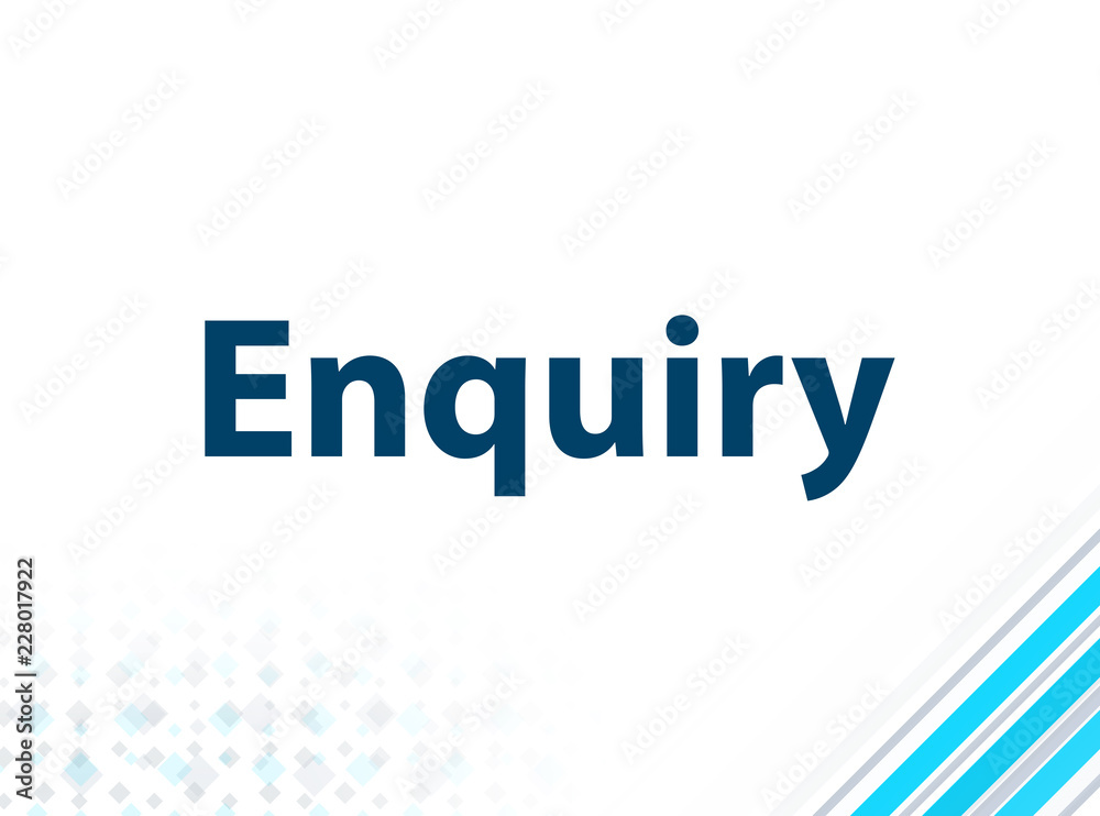 Enquiry Modern Flat Design Blue Abstract Background