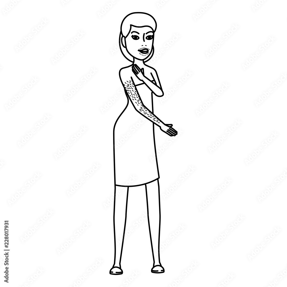 woman in towel with facial hair woman in towel with facial hair