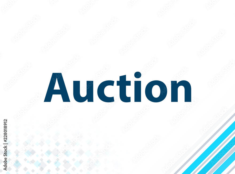 Auction Modern Flat Design Blue Abstract Background