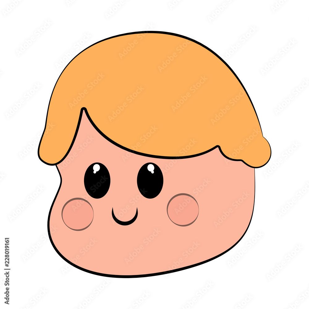 Happy cute boy avatar. Vector illustration design Happy cute boy avatar. Vector illustration design