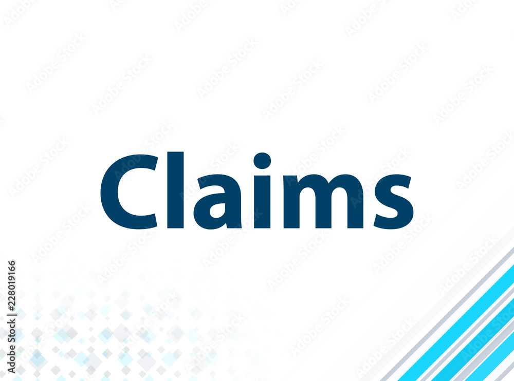 Claims Modern Flat Design Blue Abstract Background