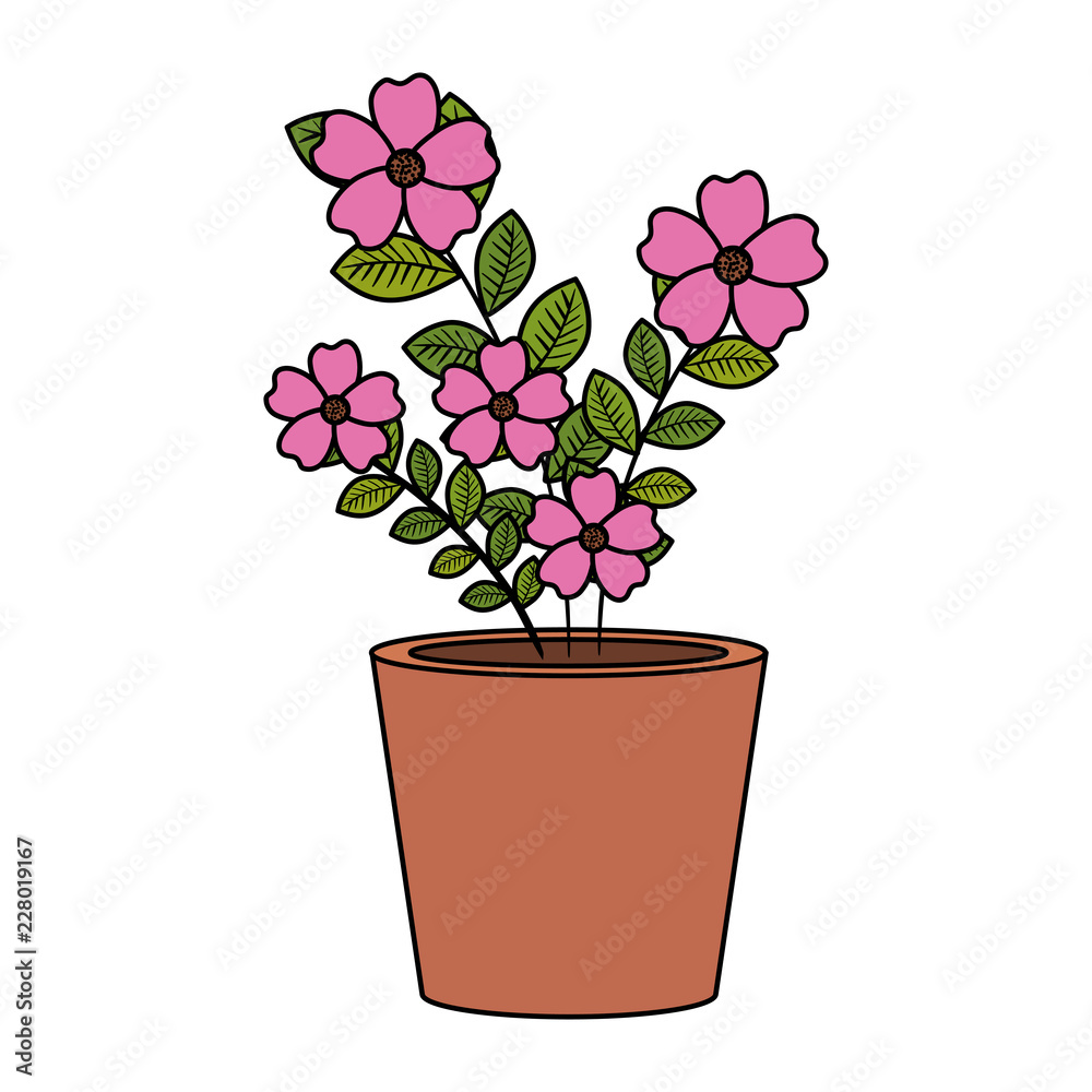 flowers houseplant in pot icon flowers houseplant in pot icon