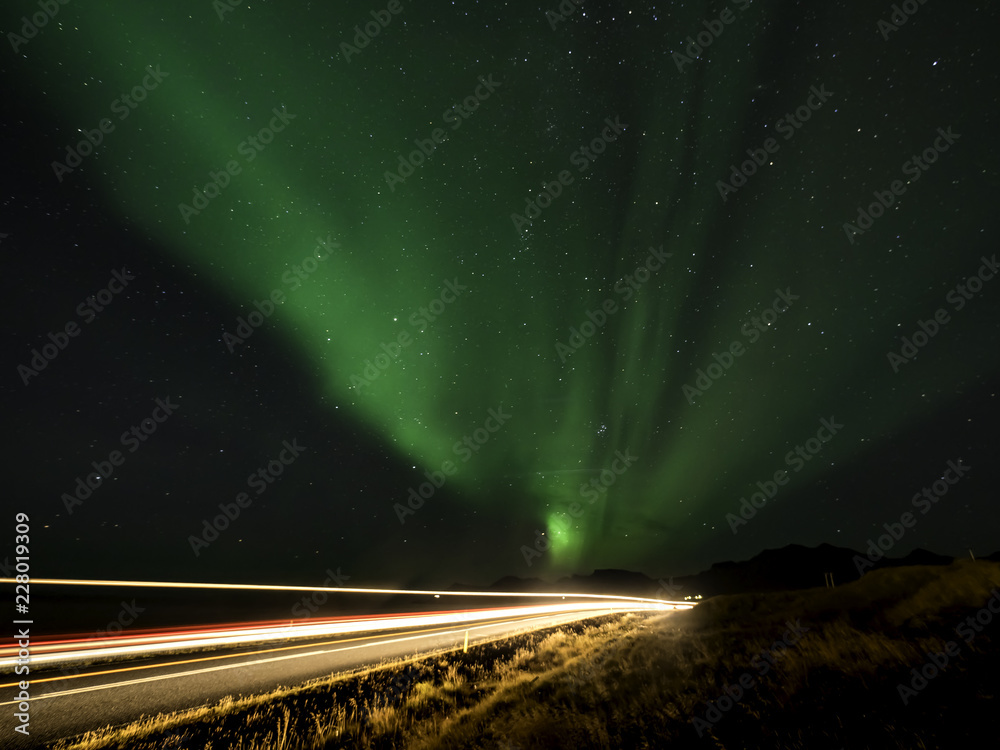 Northern Light dancing across the Icelandic Sky in September