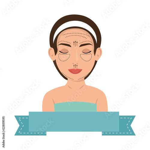 woman with lines for plastic surgery