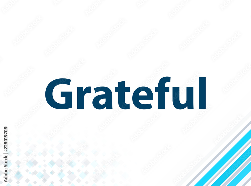 Grateful Modern Flat Design Blue Abstract Background