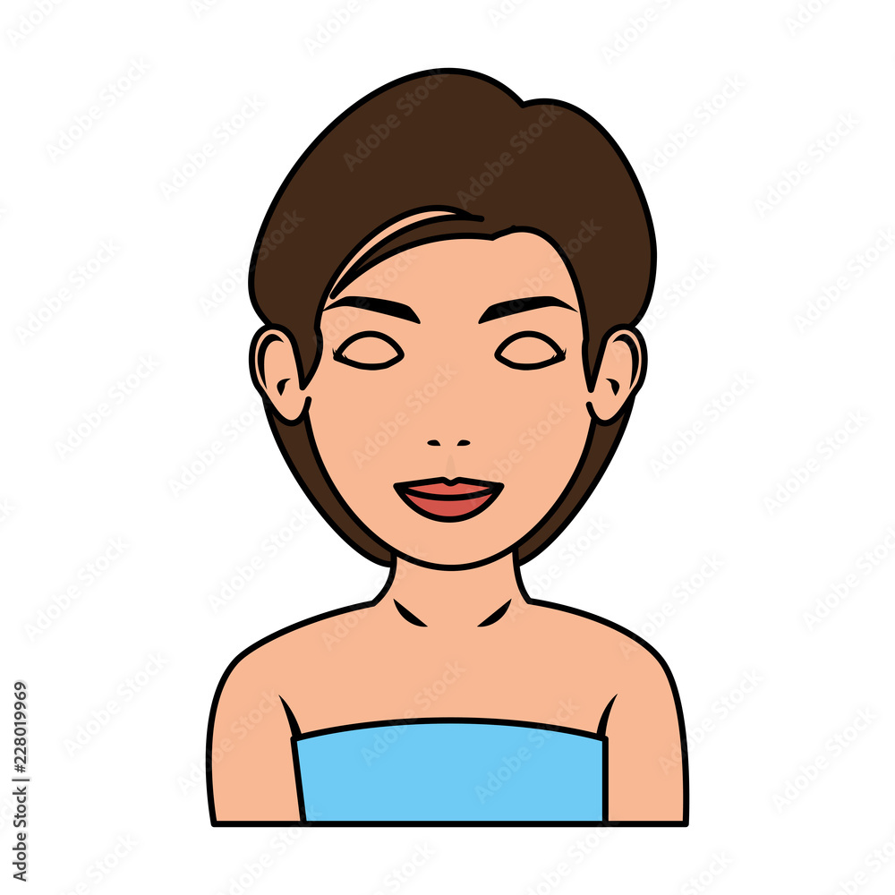 beautiful and young woman character