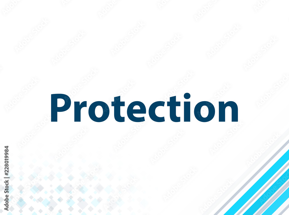 Protection Modern Flat Design Blue Abstract Background