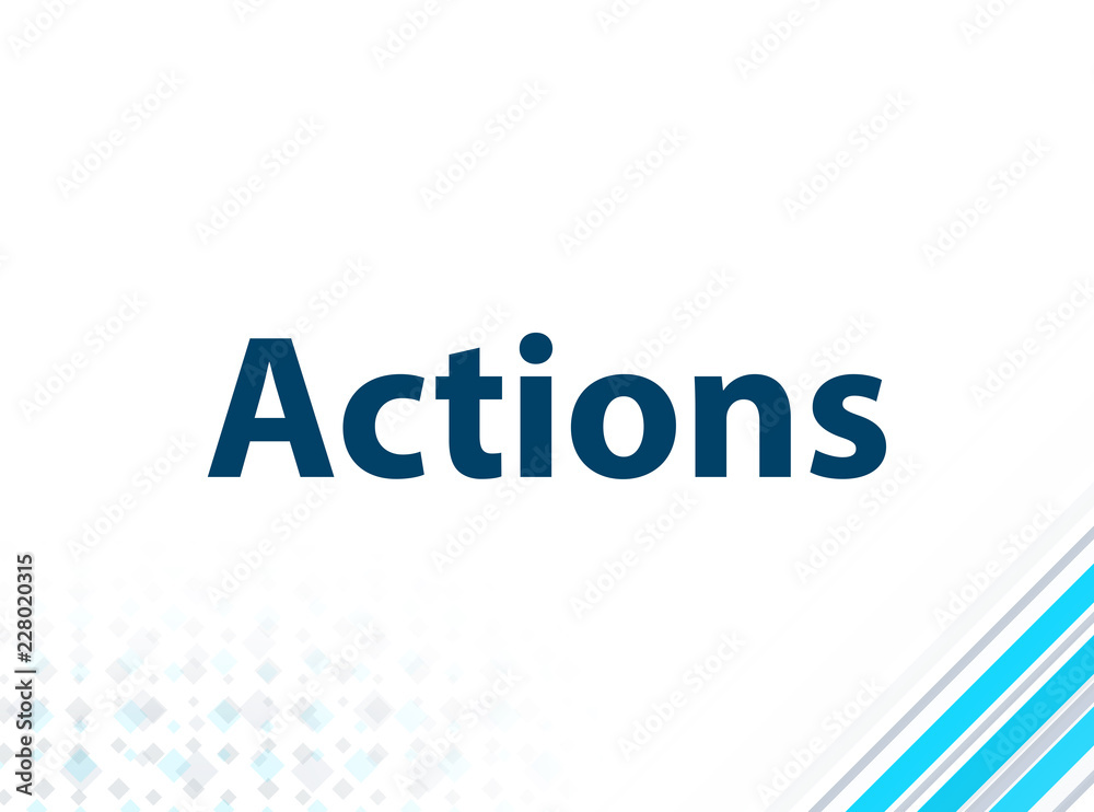 Actions Modern Flat Design Blue Abstract Background