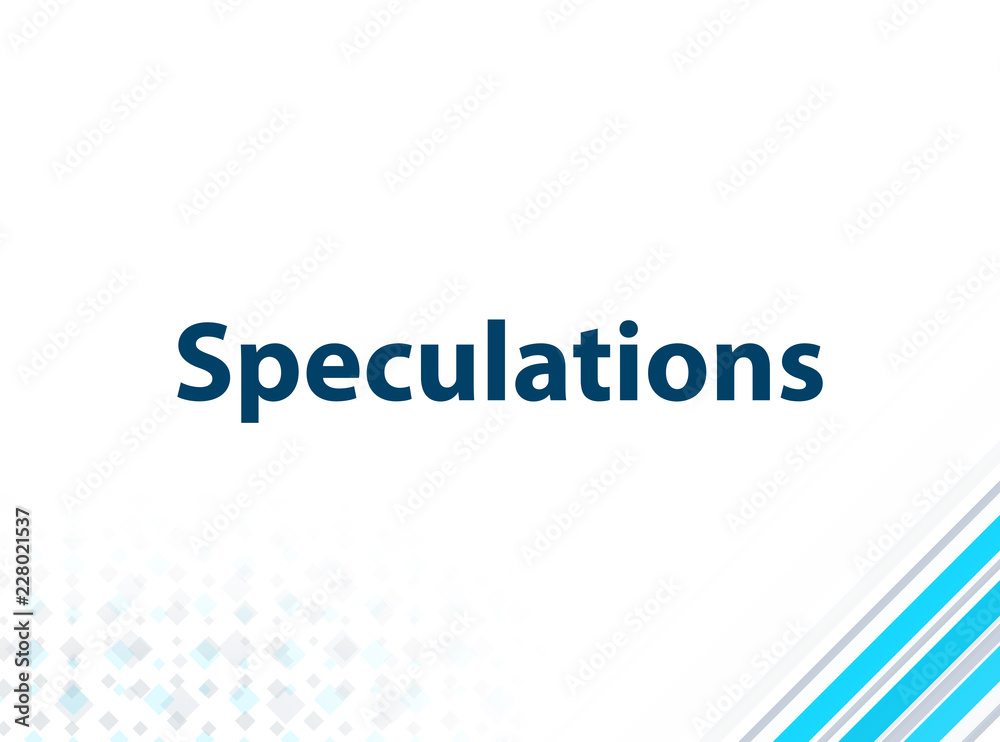 Speculations Modern Flat Design Blue Abstract Background