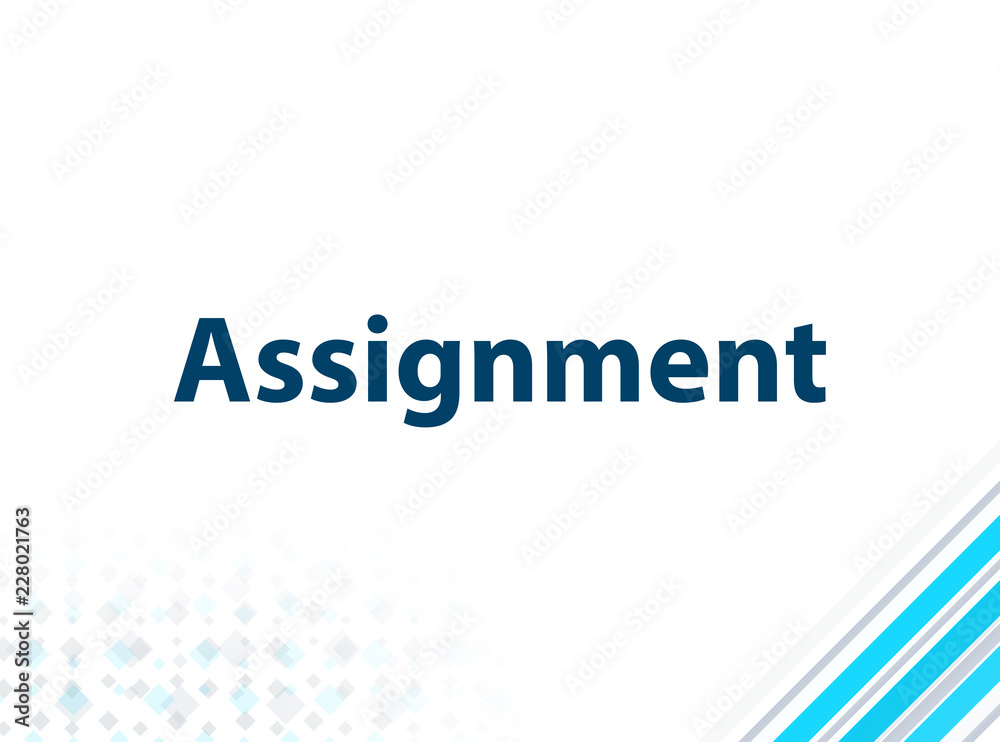 Assignment Modern Flat Design Blue Abstract Background Stock Illustration |  Adobe Stock