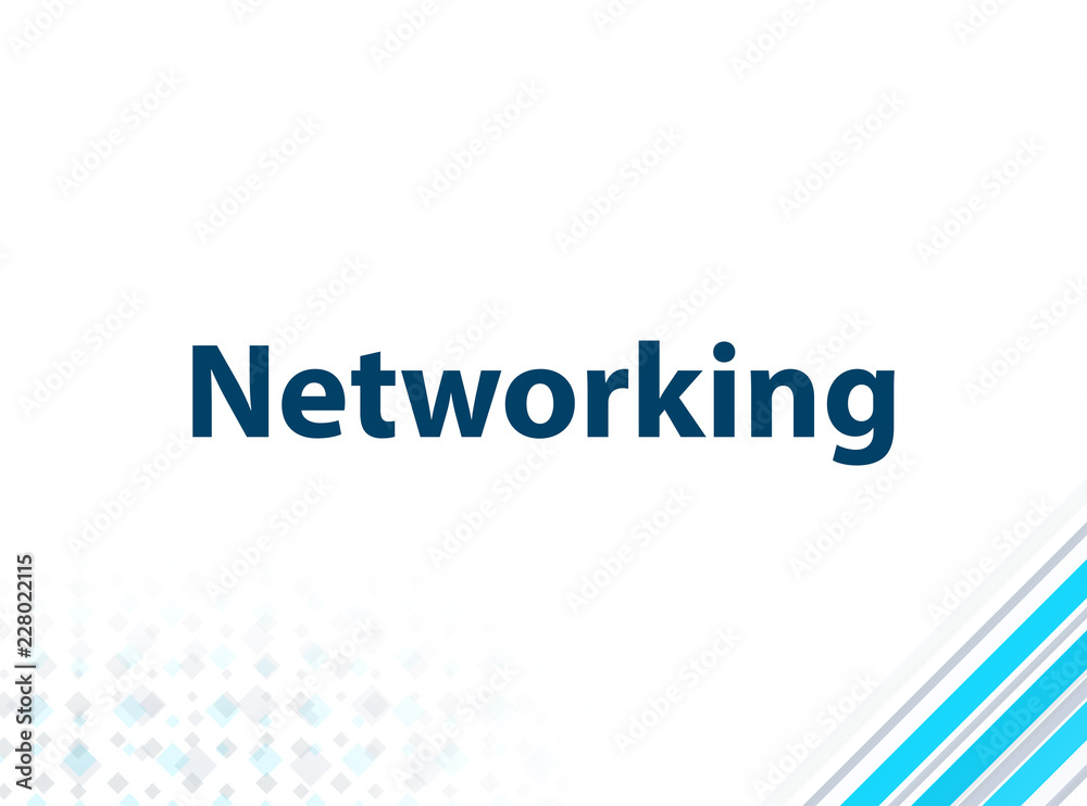Networking Modern Flat Design Blue Abstract Background