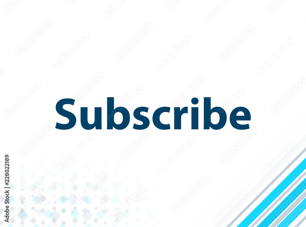 Subscribe Modern Flat Design Blue Abstract Background