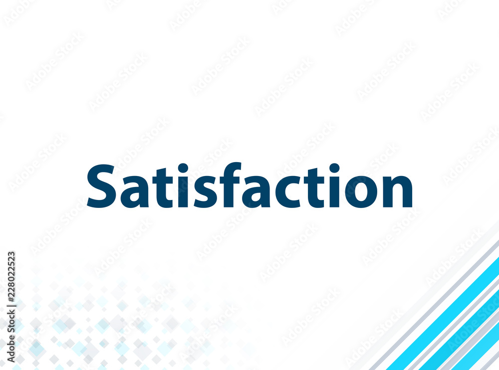 Satisfaction Modern Flat Design Blue Abstract Background