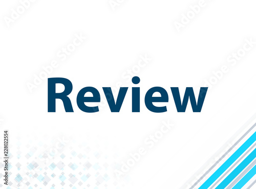 Quadro em tela Review Modern Flat Design Blue Abstract Background