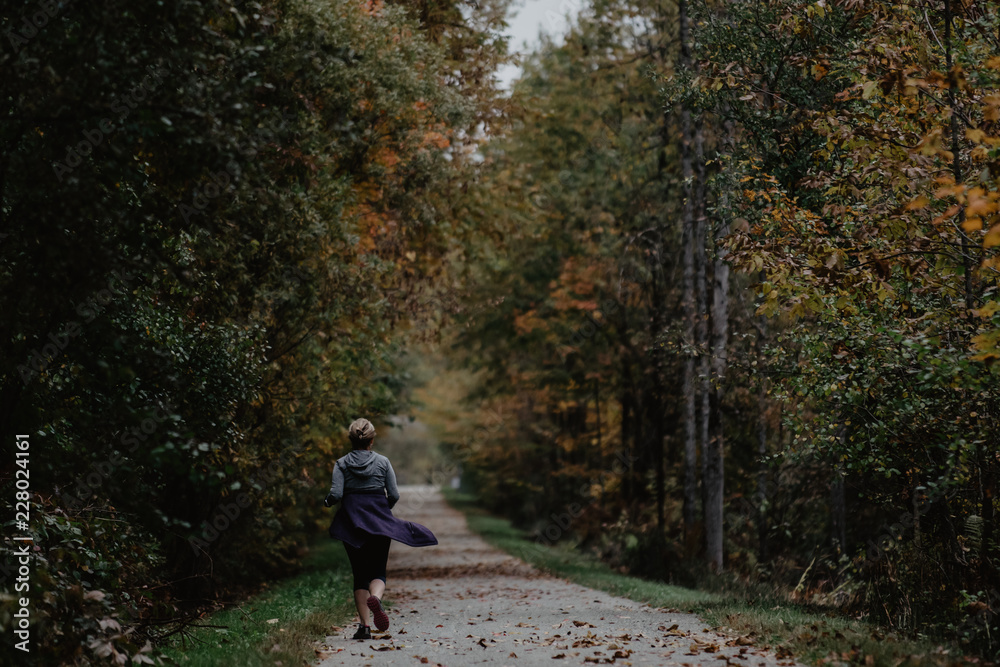 running woman in october