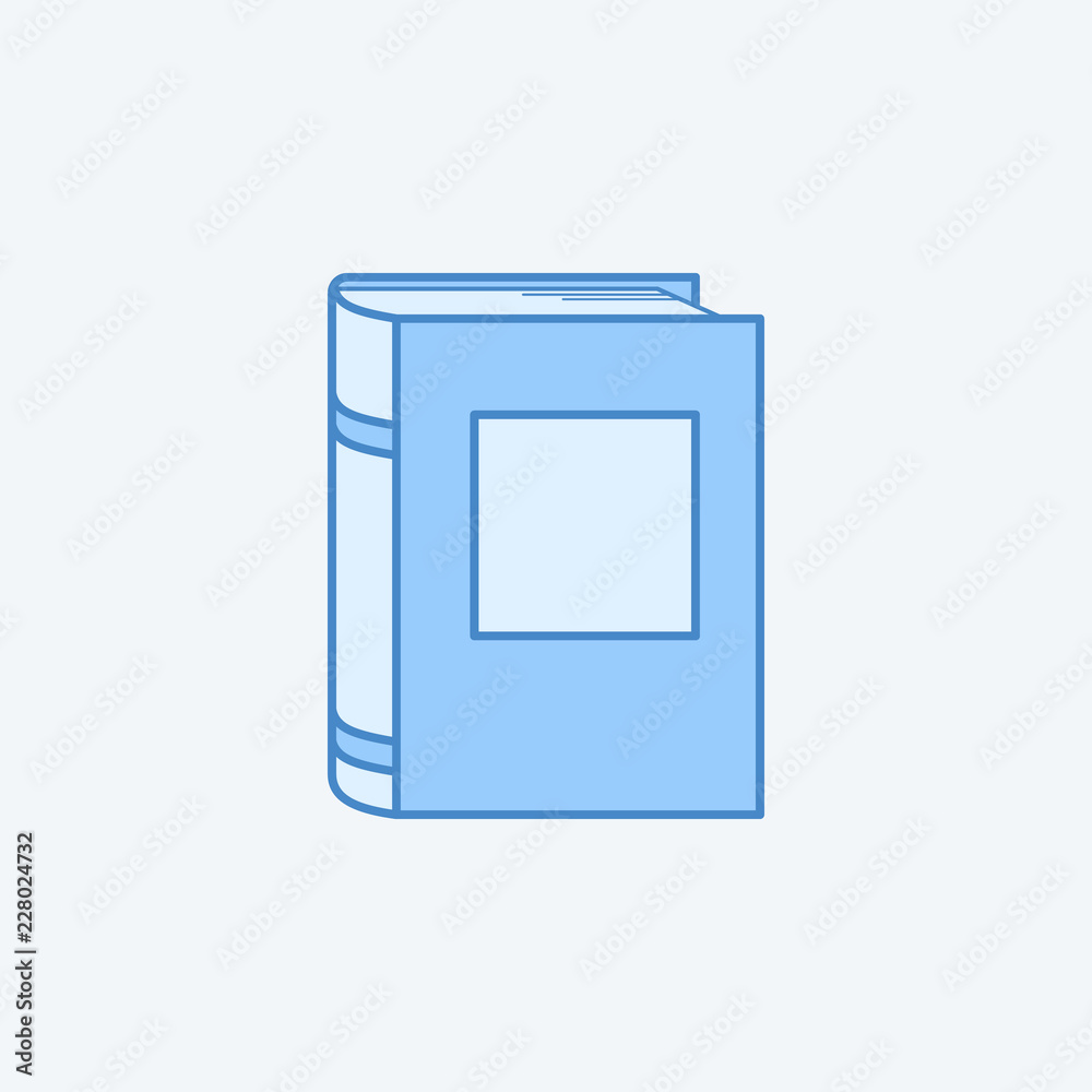 book 2 colored line icon. Simple dark and light blue element illustration. book concept outline symbol design from education set book 2 colored line icon. Simple dark and light blue element illustration. book concept outline symbol design from education set