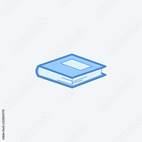 book 2 colored line icon. Simple dark and light blue element illustration. book concept outline symbol design from education set