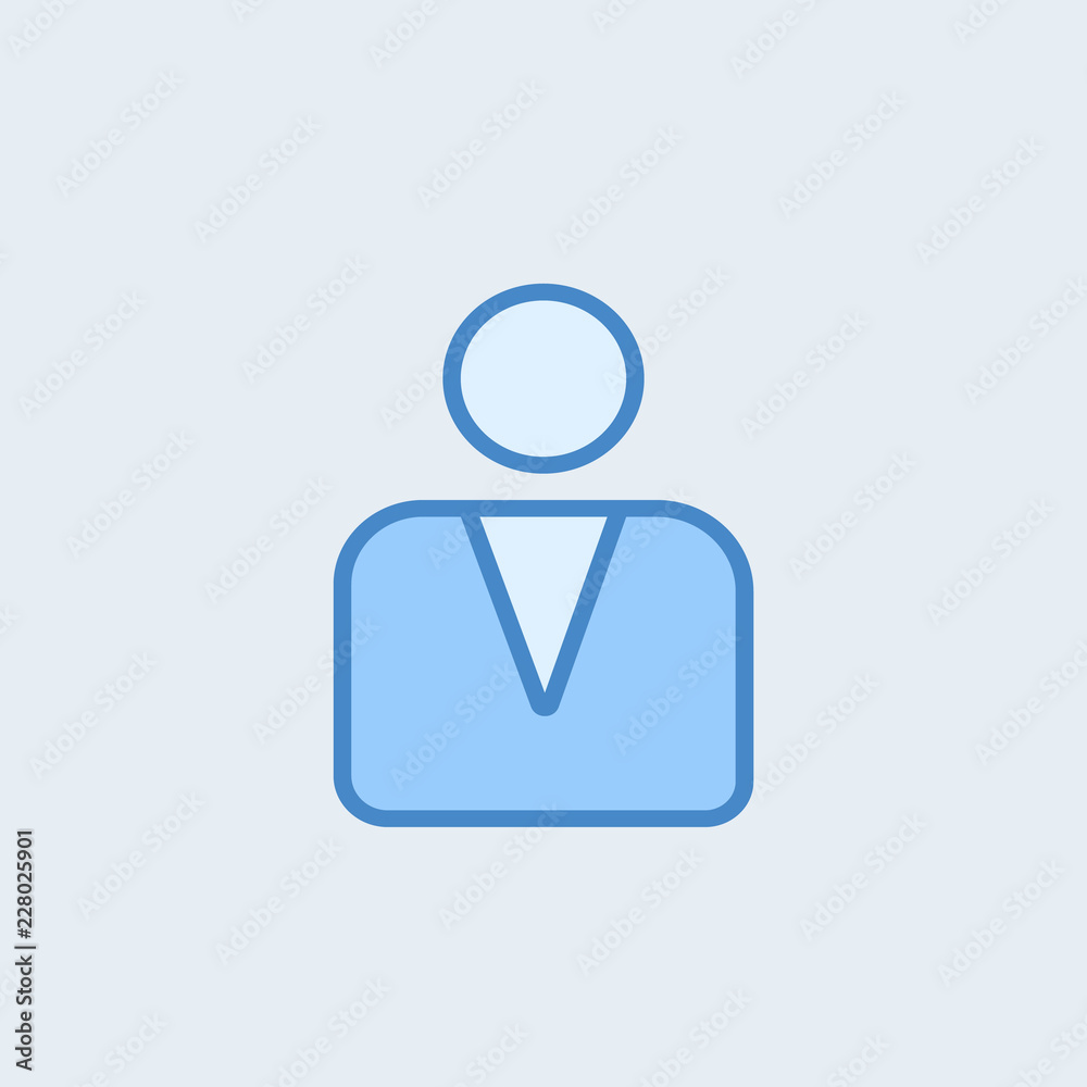 Person icon, flat symbol design on the white background Person icon, flat symbol design on the white background