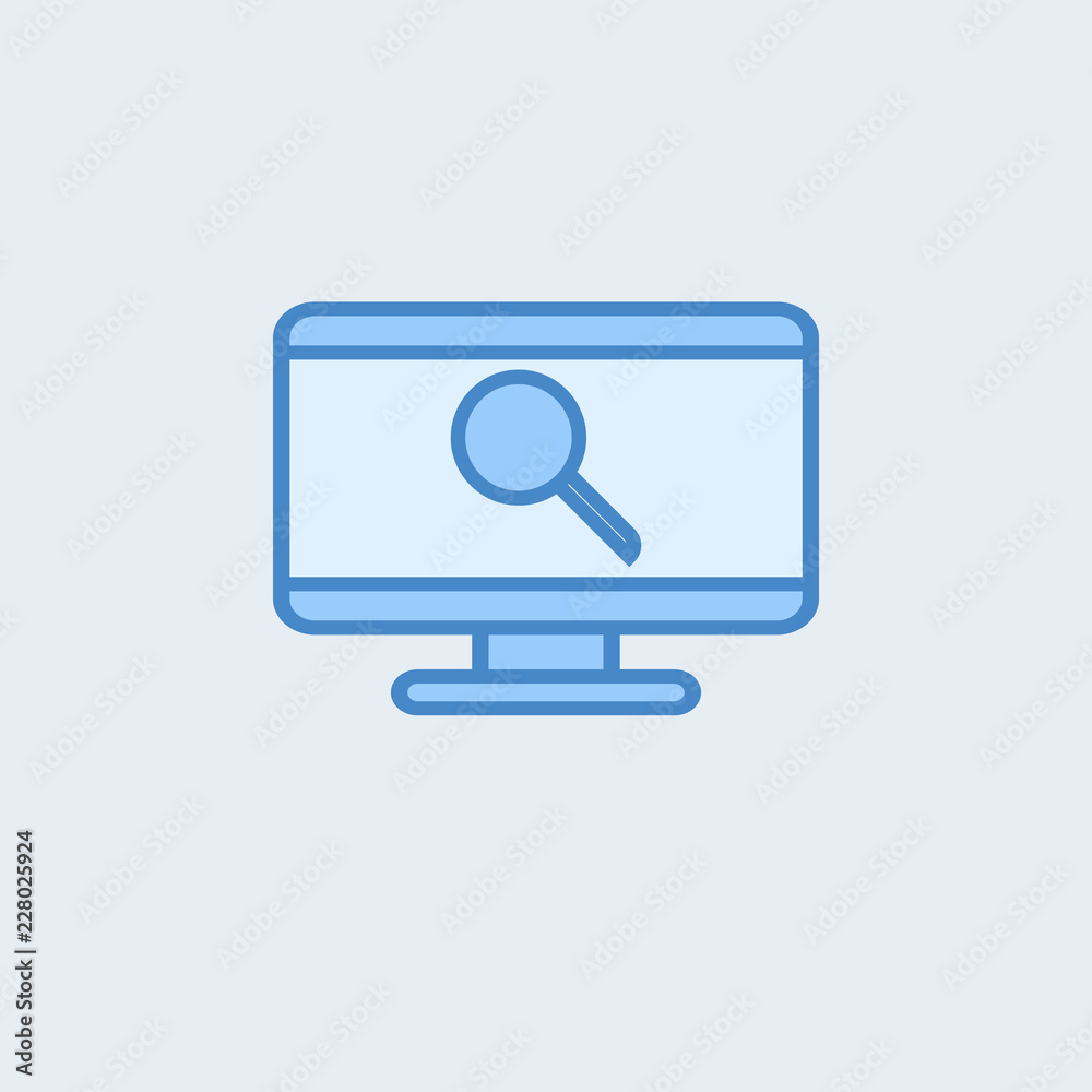 monitoring icon on the white background monitoring icon on the white background