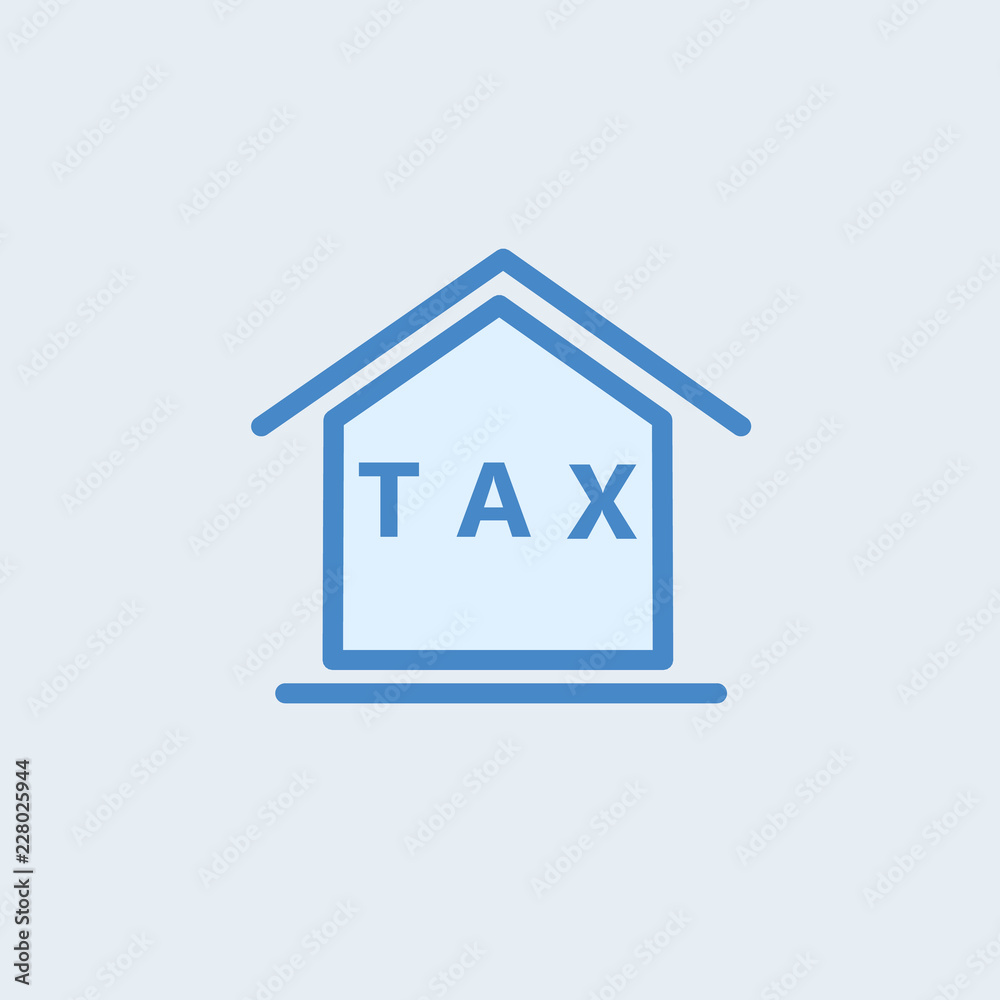 House calculation line icon on the white background House calculation line icon on the white background