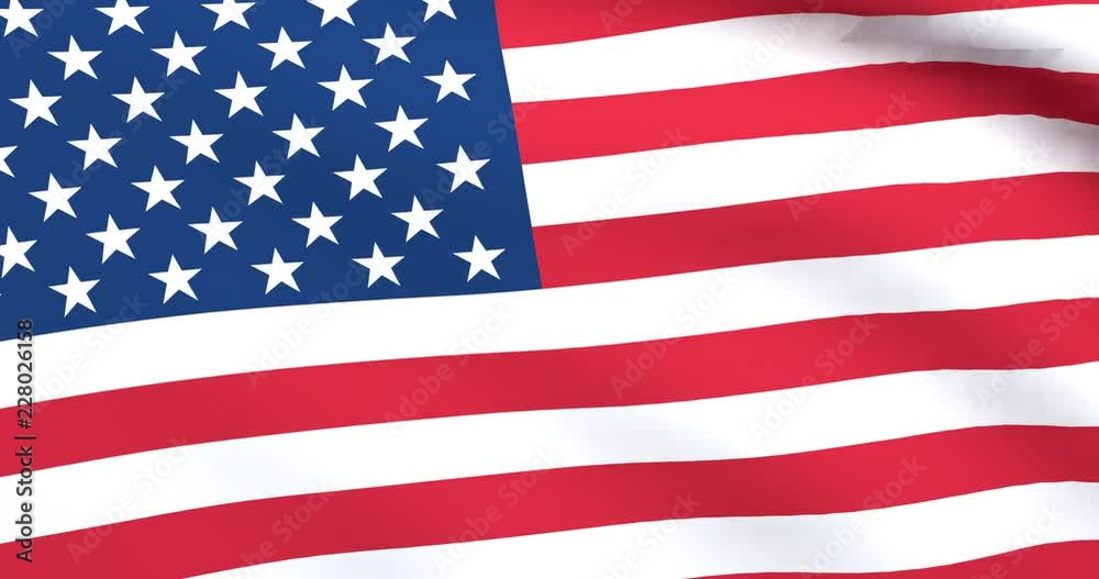 Seamless Waving Flag Animation of the United States of America Seamless Waving Flag Animation of the United States of America