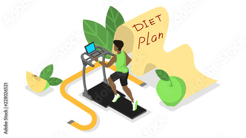 Diet plan. Nutriotion control and healthy food