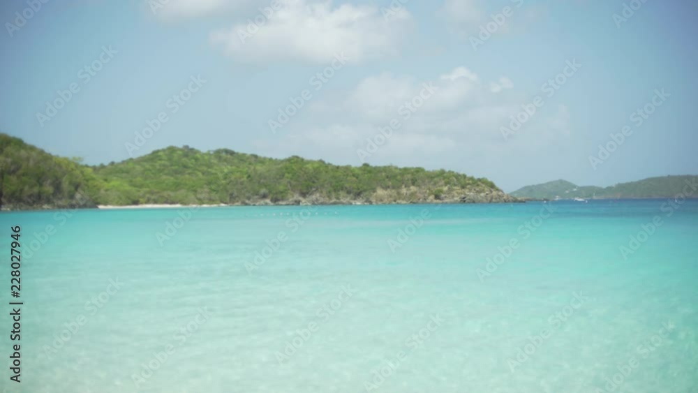 Background Plate of Caribbean waters on St. John's island for green screen Background Plate of Caribbean waters on St. John's island for green screen