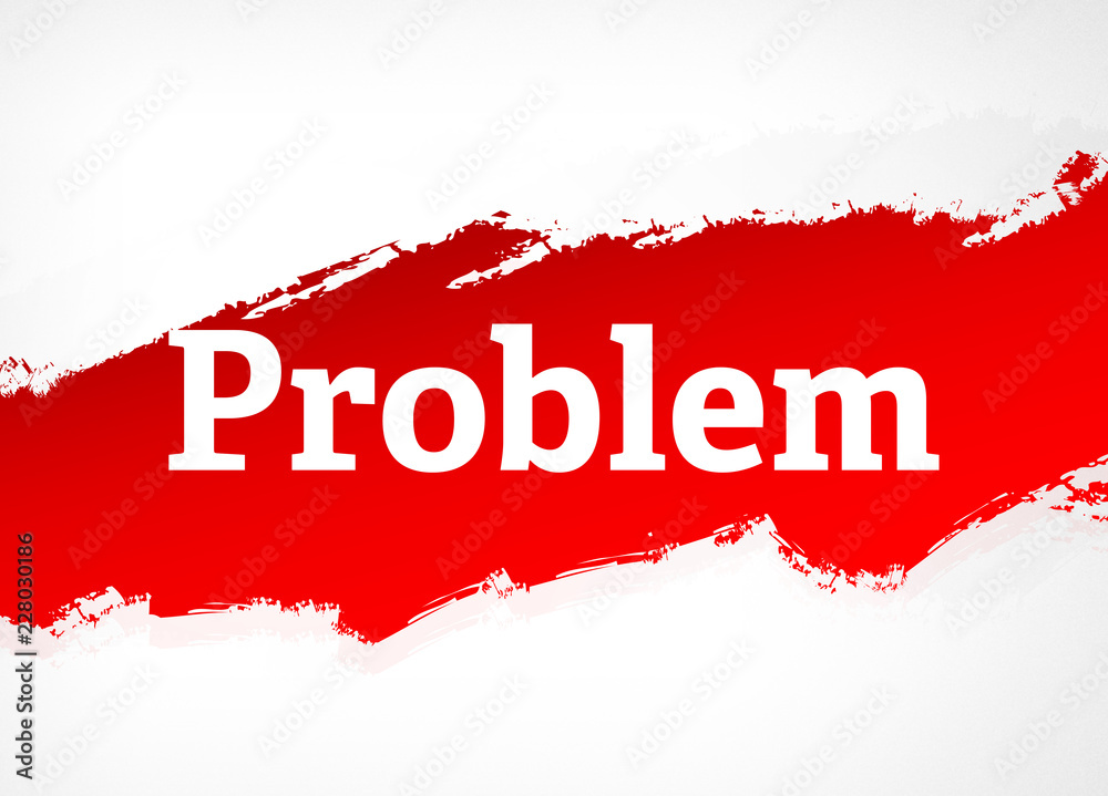 Problem Red Brush Abstract Background Illustration