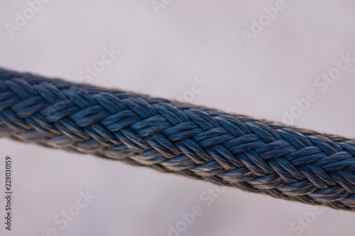 Rope Sling Close up in Birgu Malta. Macro Horizontal blurred background.