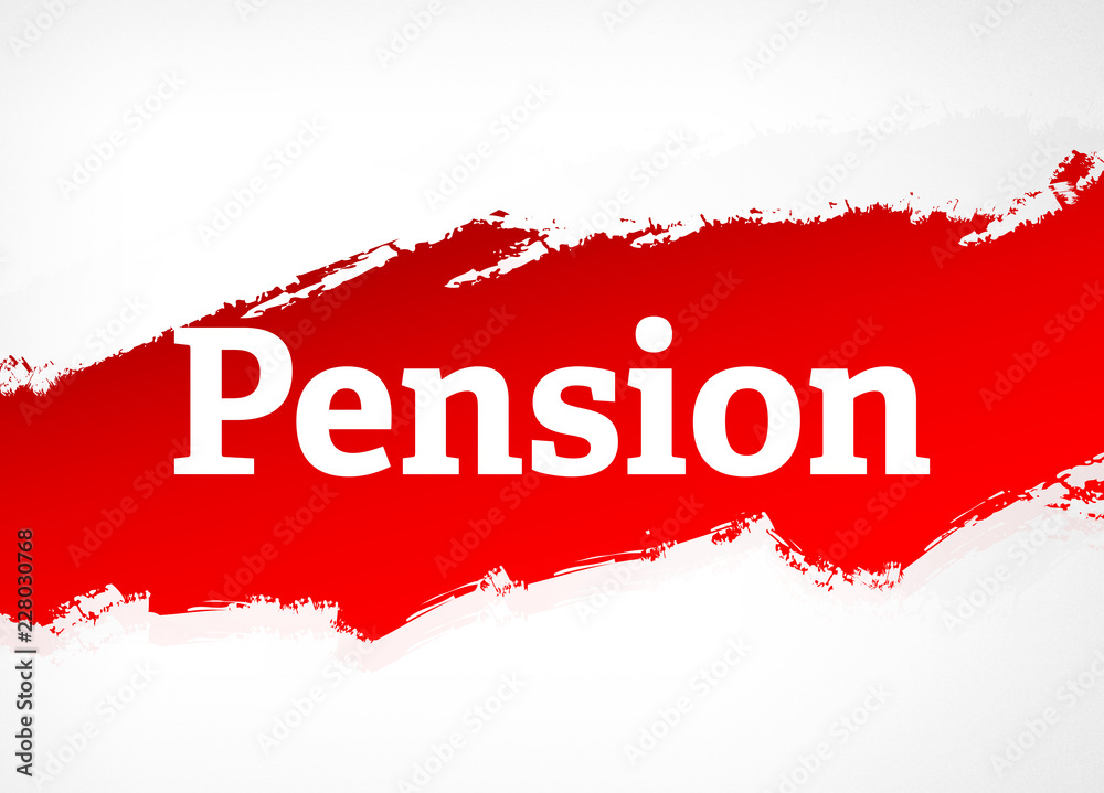 Pension Red Brush Abstract Background Illustration