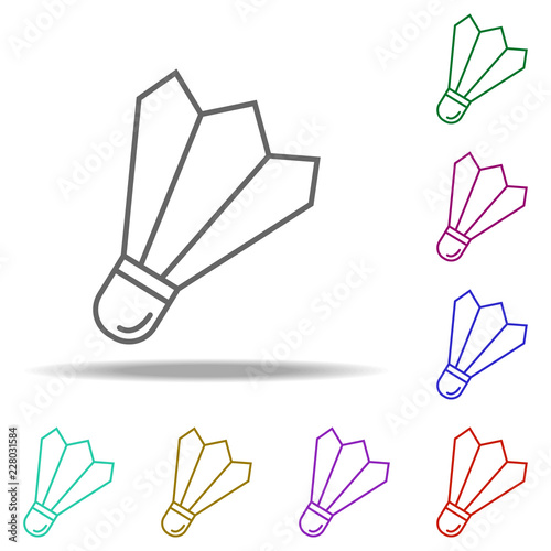 shuttlecock outline icon. Elements of Sport in multi color style icons. Simple icon for websites, web design, mobile app, info graphics