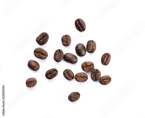 Coffee beans on white background © watkung